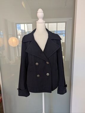 GAP Double-Breasted Navy Wool Peacoat